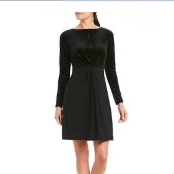 Michael Kors Dresses & Skirts - Michael Kors black stretch velvet/Matte-jersey